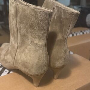 Old Navy Tan Suede Heeled Boots